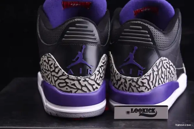 HYPE Black 3 Court CT8532-050 Jordan Air Retro Purple 0612
